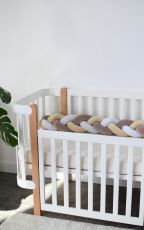 Бампер-коса Baby Veres White Mokko Beige 120*15